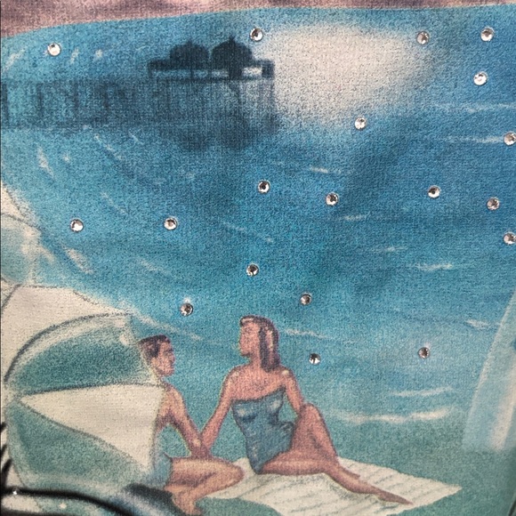 AMIRI Black Shirt with Light Blue Logo - Picture 5 of 10